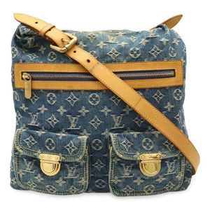 Louis Vuitton Monogram Denim Baggy GM Shoulder Bag Crossbody Long Shoulder